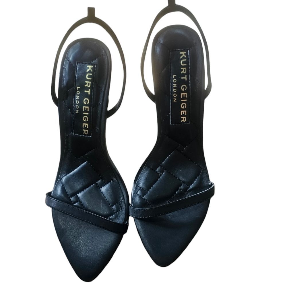 - KURT Geiger woman's size 8.5 black heels without strap New w/out Box Or Straps